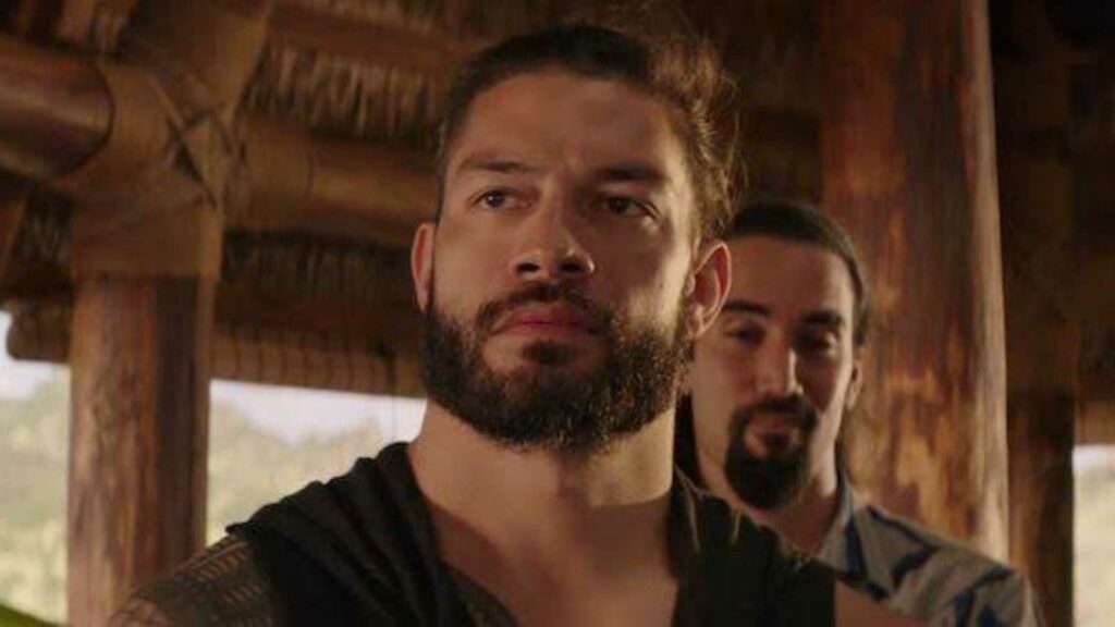 Roman Reigns during a shot in the movie