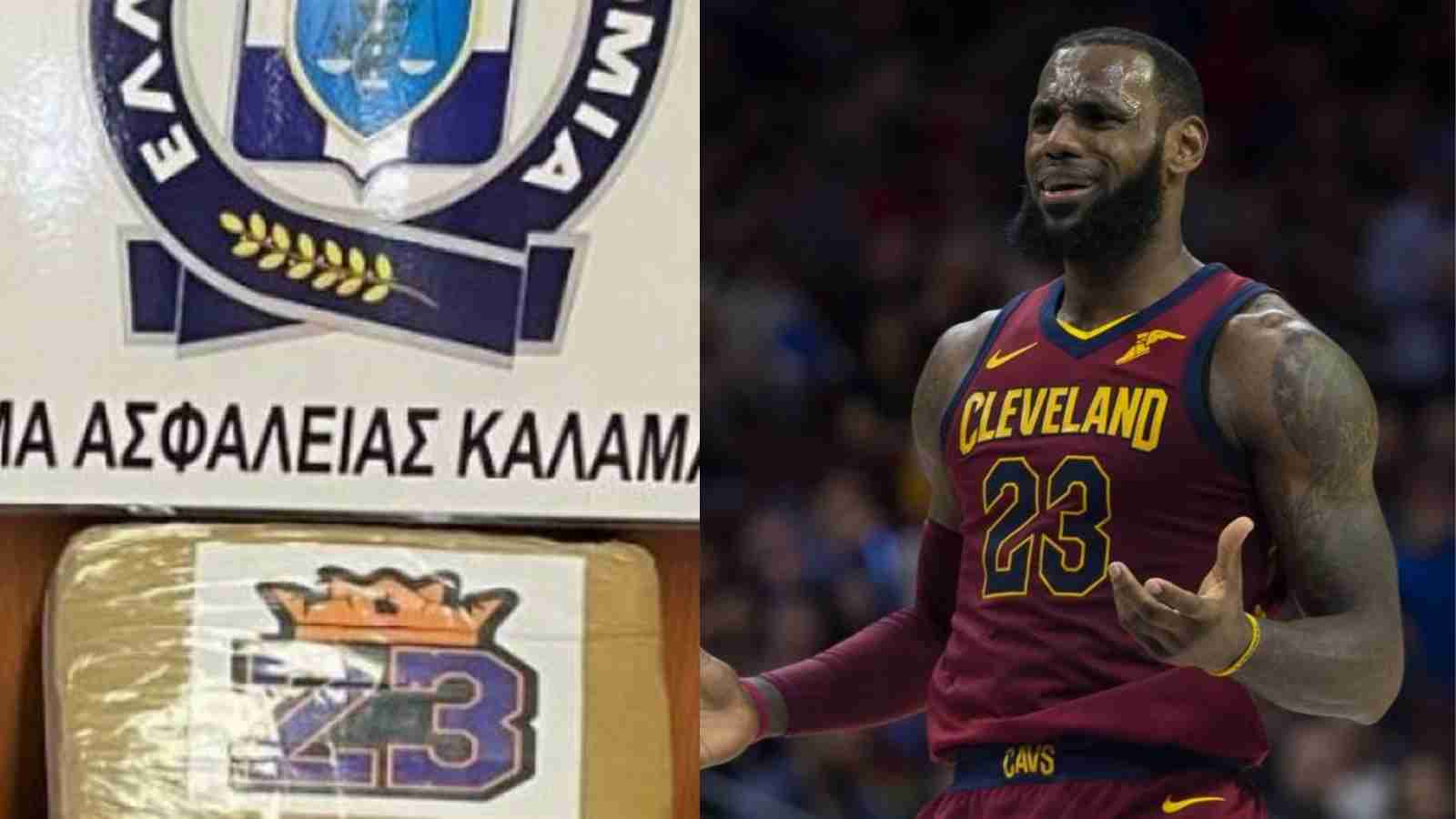 “Who wants to mess with the Greek Police” LeBron James’ branding found on 300kgs of cocaine worth $8.4 Million