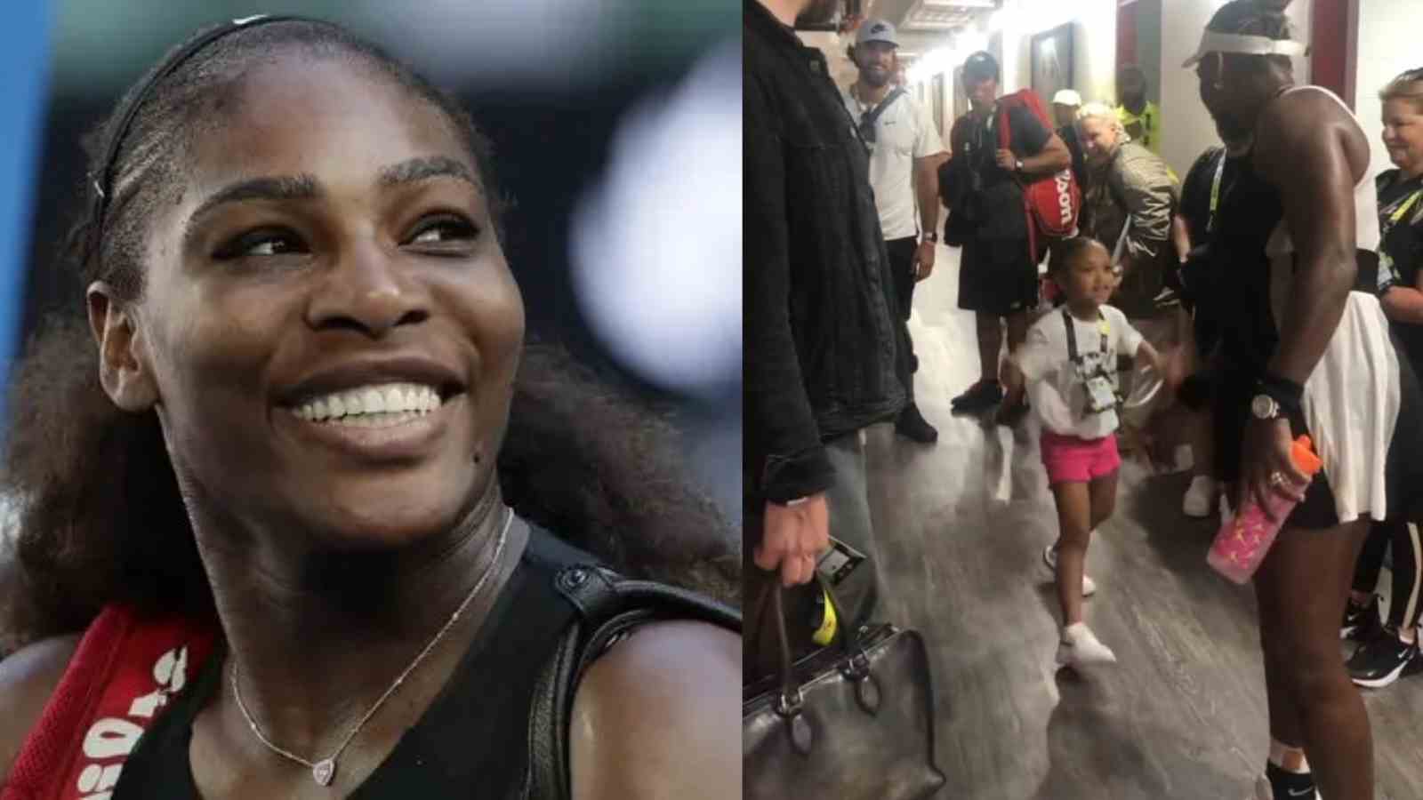 Watch: Olympia Ohanian’s joyous celebration of her mother Serena Williams’ first-round win at the Canadian Open