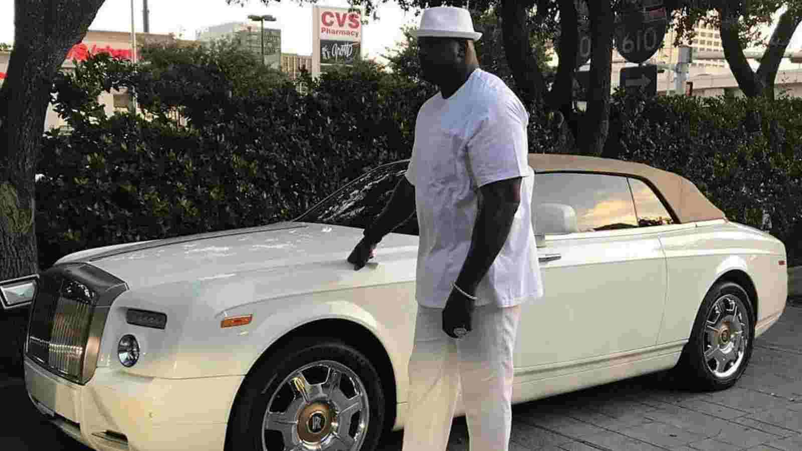 Shaquille O'Neal and his Rolls Royce