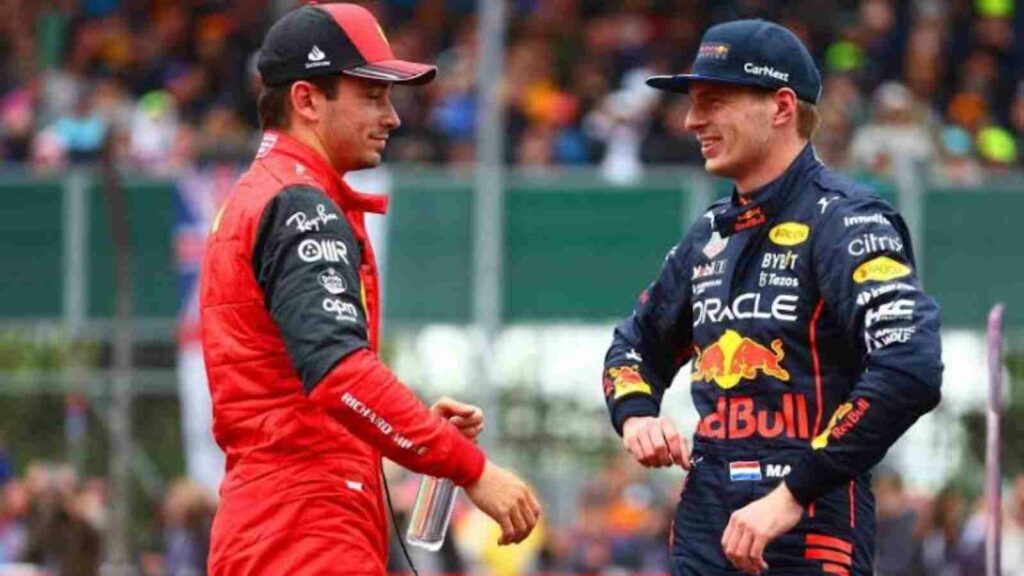 Charles Leclerc(on the left) and Max Verstappen(on the right)