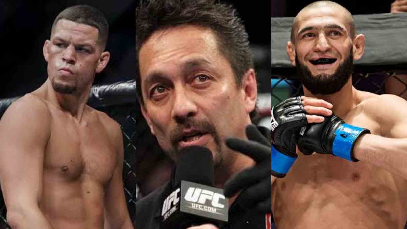 Fans suggest an INFAMOUS MMA REFEREE for the brawl between Nate Diaz and Khamzat Chimaev