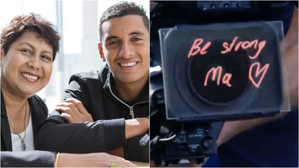 Nick Kyrgios with his mother