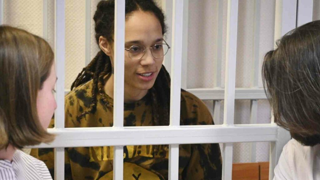 Brittney Griner at the jail in Russia