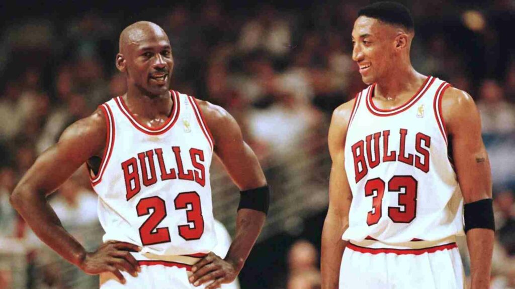 Michael Jordan and Scottie Pippen