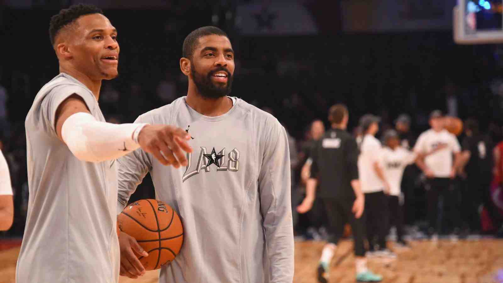 “Brotherhood still going strong” Russell Westbrook spotted with Kyrie  Irving amid intense trade negotiations between Nets and Lakers