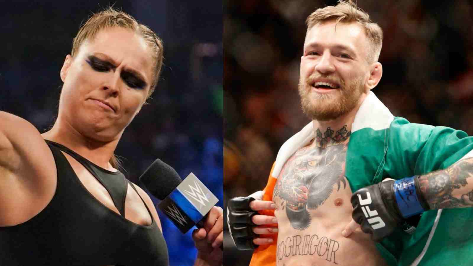 WATCH : UFC legend Conor McGregor has a single word reaction to Ronda Rousey’s ROWDY return last night on WWE Smackdown