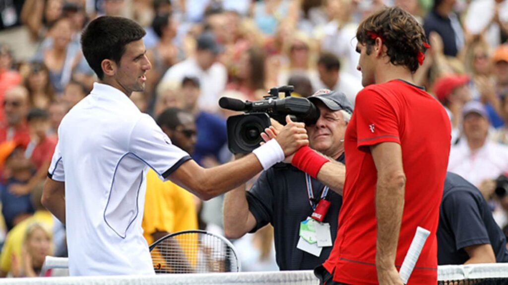 Novak Djokovic and Roger Federer