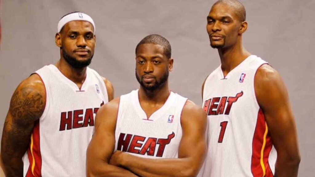 LeBron James, Dwayne Wade and Chris Bosh