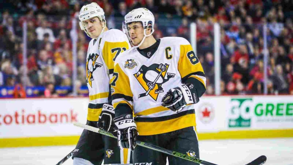 Sidney Crosby and Evgeni Malkin