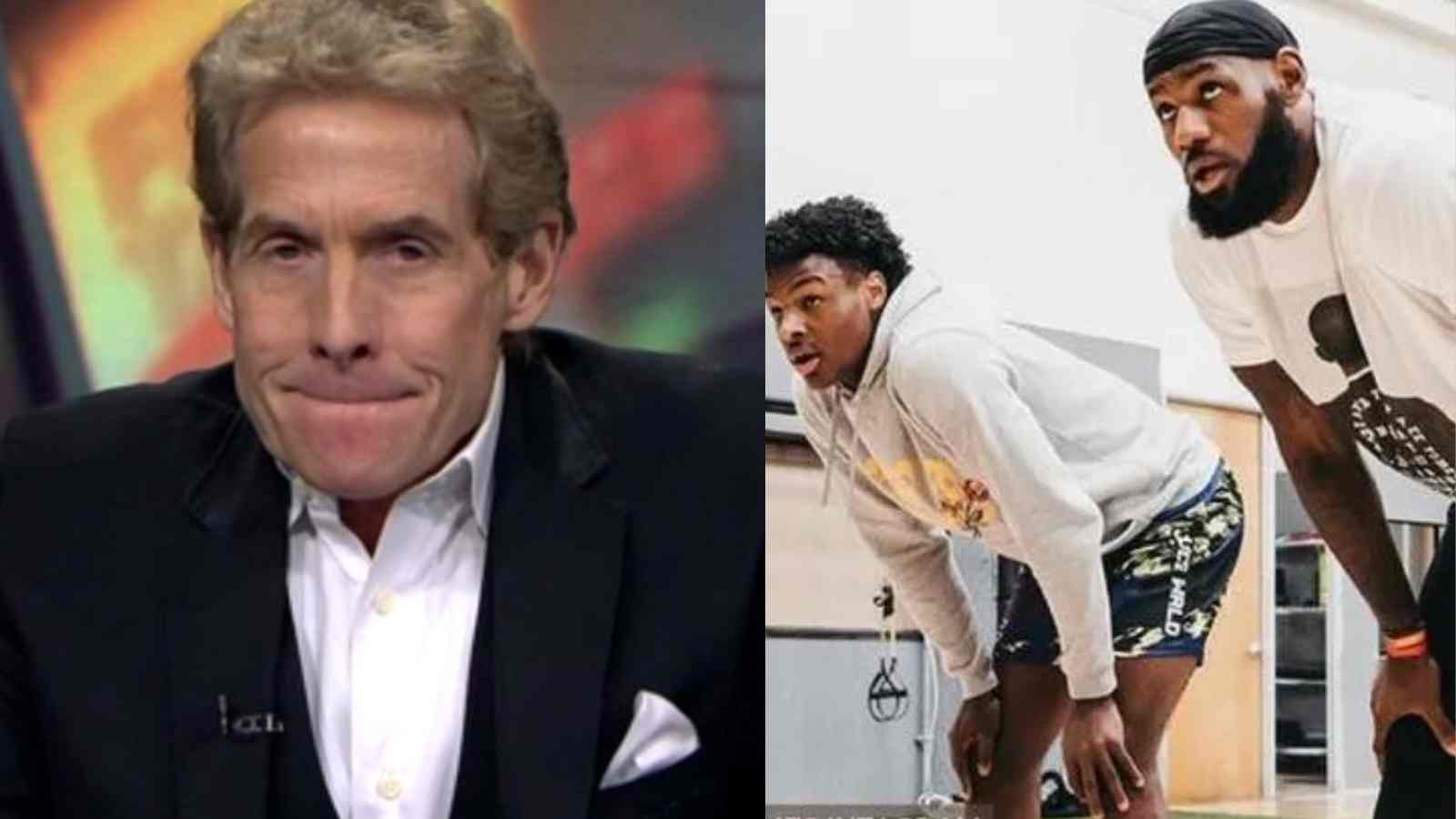 “Your dad would’ve dunked it left handed” Skip Bayless unleashes ultimate hate on LeBron’s son Bronny James