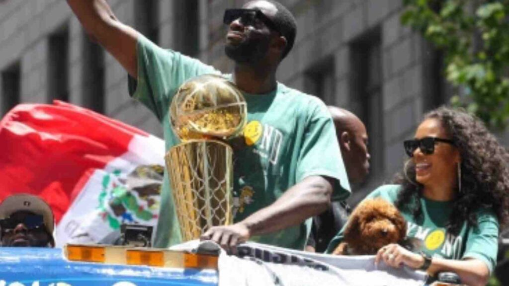 Draymond Green at the Warriors' 2022 championship parade