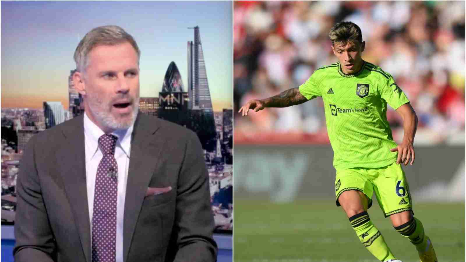 “He cannot play there in the Premier League”- Jamie Carragher delivers verdict on Manchester United’s Lisandro Martinez