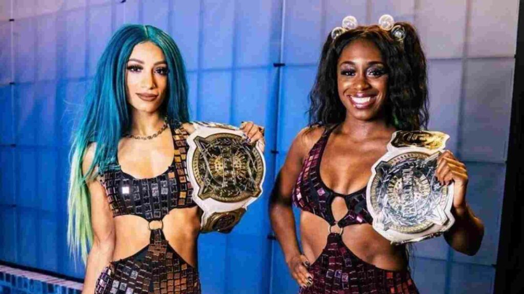 Sasha Banks and Naomi as Women's Tag Team Champions