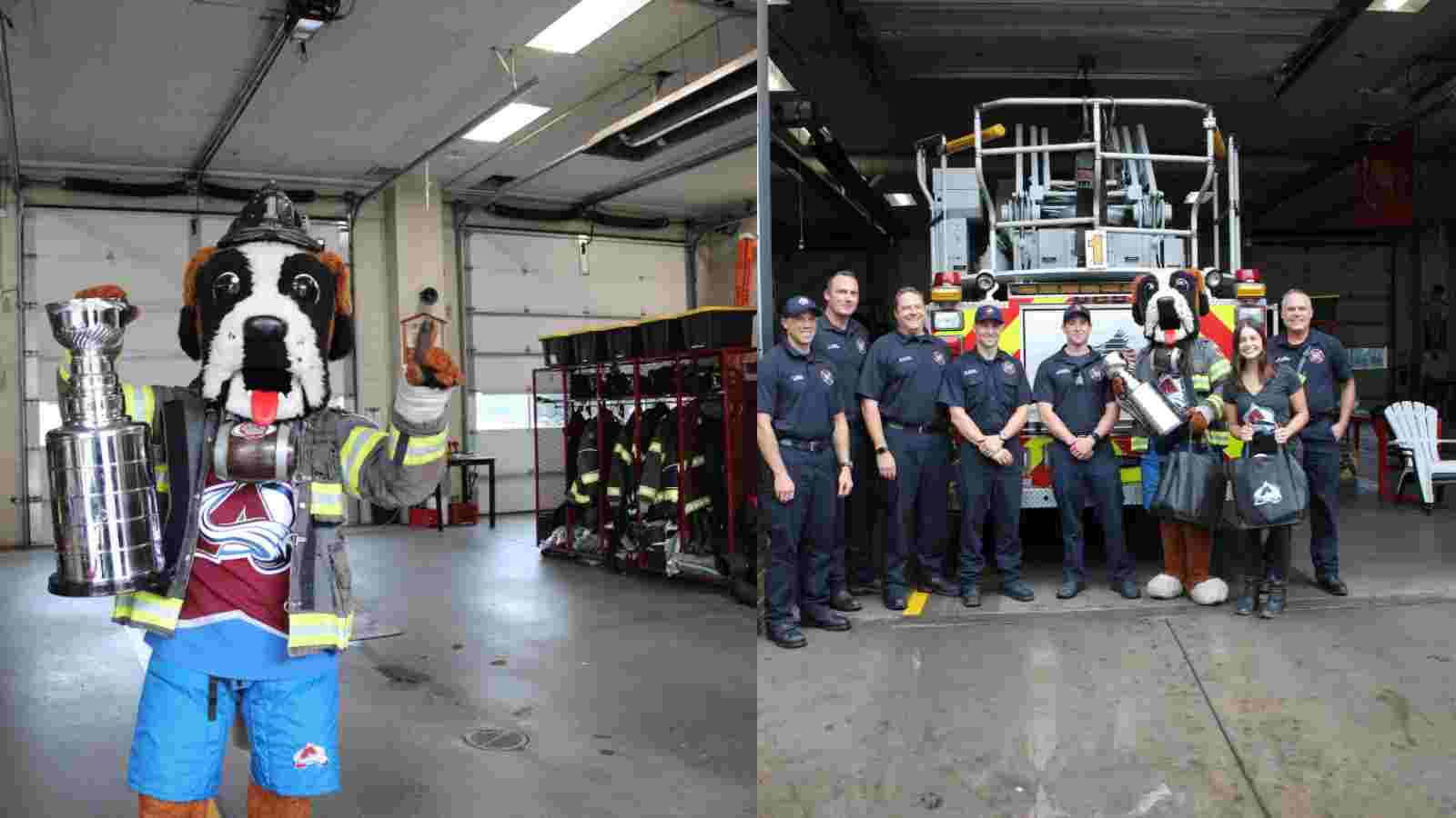 “Thank you” – Avalanche mascot Bernie thanks firefighters after Denver flash floods