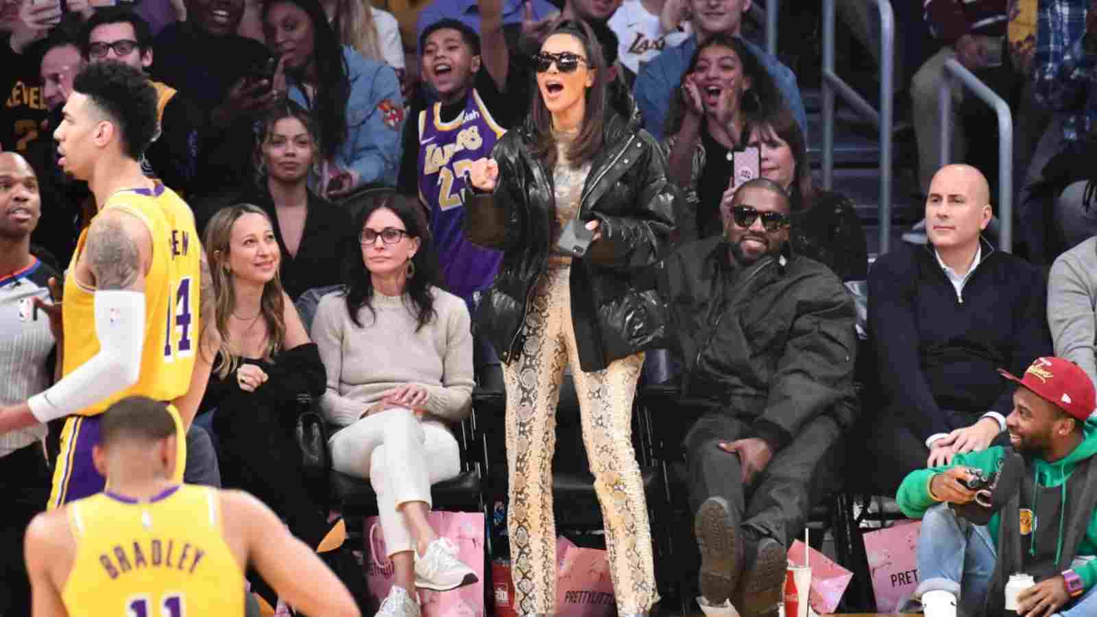 Kim Kardashian at the Lakers' game