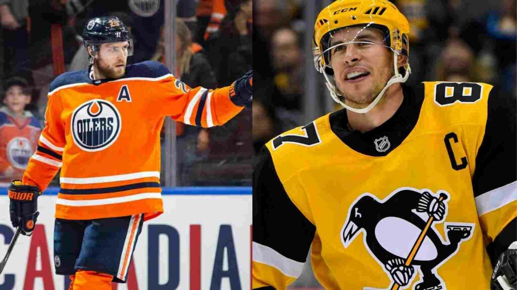 Leon Draisaitl and Sidney Crosby