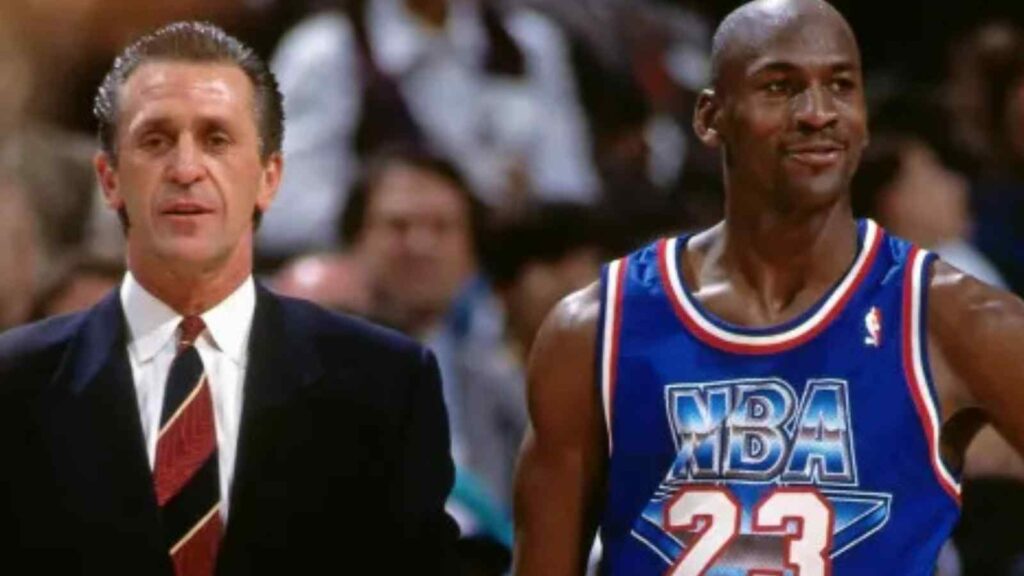 Michael Jordan and Pat Riley