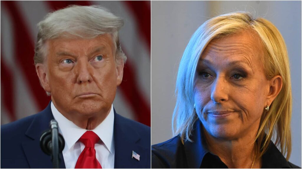 Donald Trump and Martina Navratilova