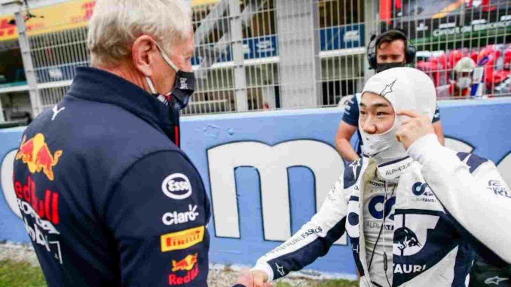 Yuki Tsunoda and Helmut Marko