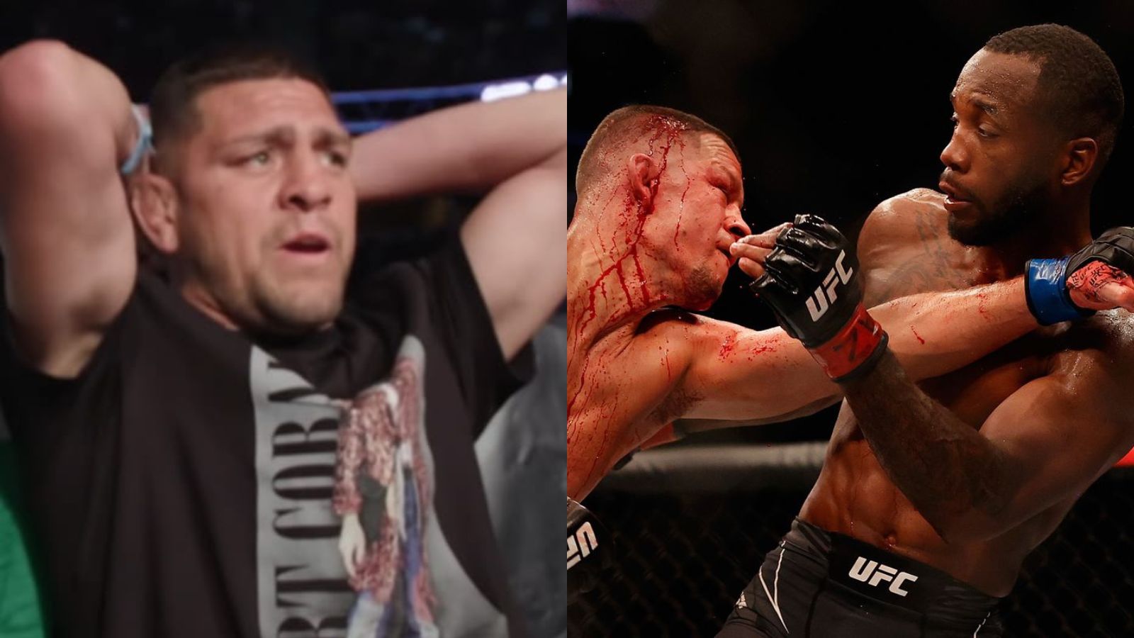 Watch: Nick Diaz winces in pain as Leon Edwards whoops his BABY BROTHER’S A**