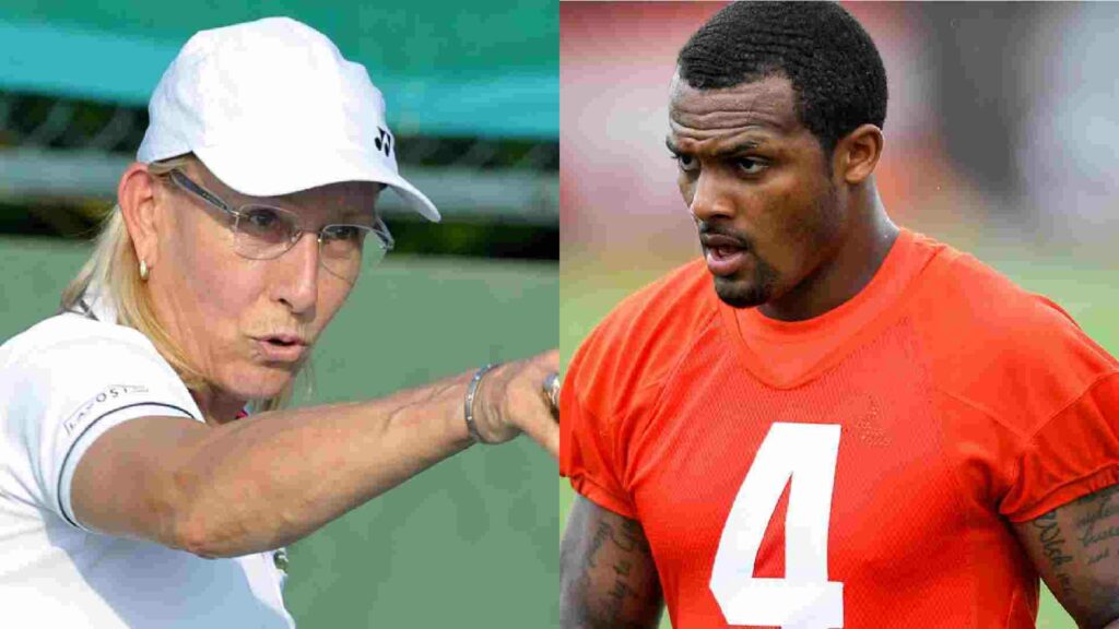 Martina Navratilova and Deshaun Watson