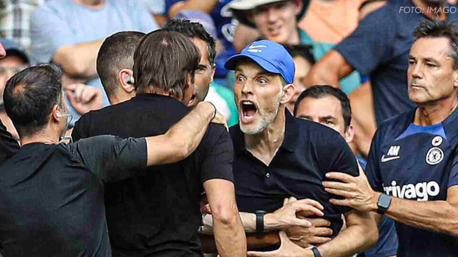 Chelsea’s Thomas Tuchel banned from touchline while Tottenham’s Antonio Conte fined £15k after their face-off in Premier League