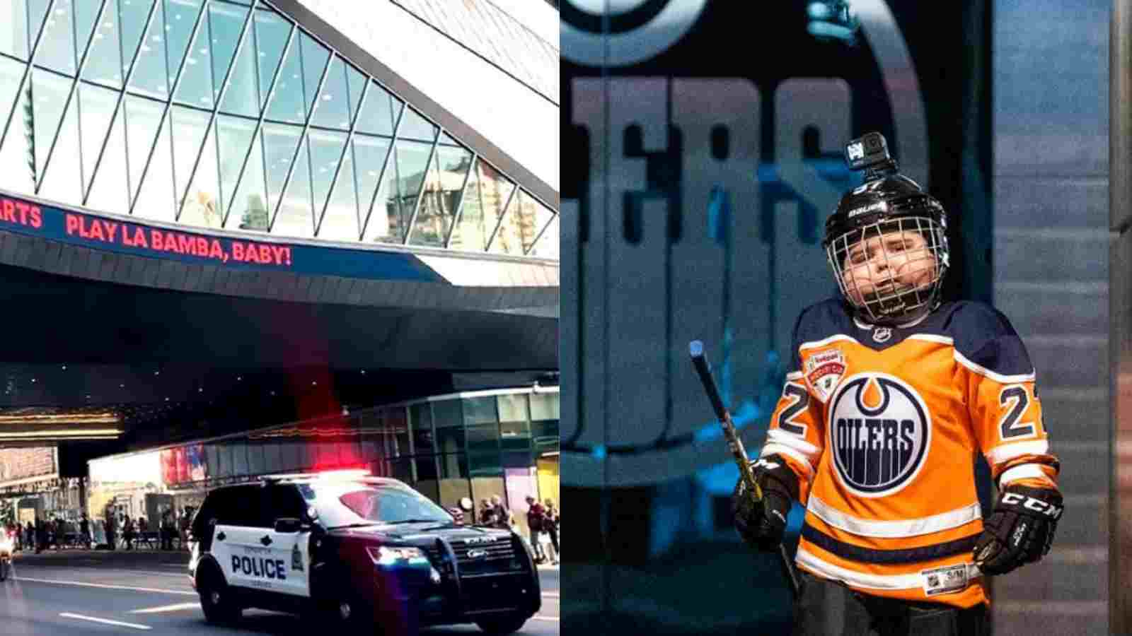 WATCH: Edmontonians gather in street to honor late Oilers fan, Ben Stelter