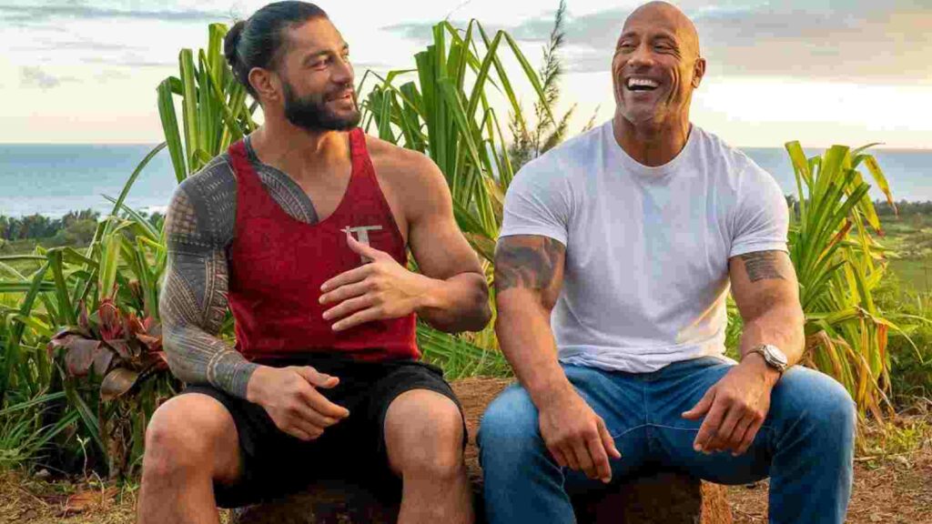 Roman Reigns with Dwayne The Rock Johnson