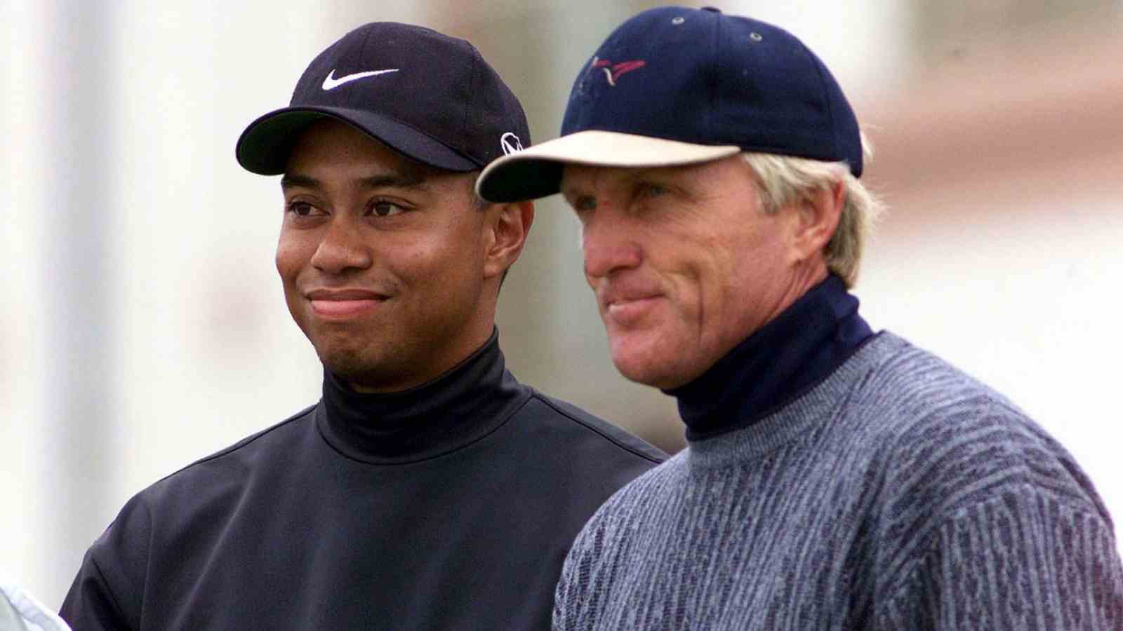 Tiger Woods and Greg Norman