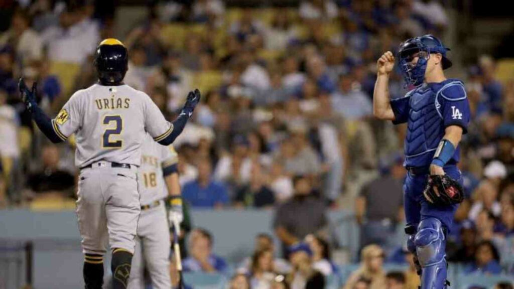 Milwaukee Brewers against Los Angeles Dodgers