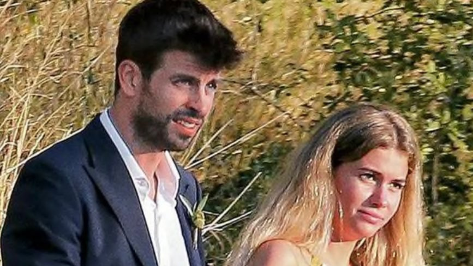 In Pictures: Barcelona defender Gerard Pique attends a friend’s wedding with his new girlfriend Clara Chia