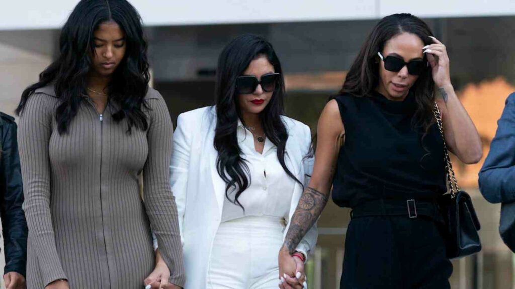 Kobe Bryant's wife Vanessa Bryant with her family coming out after the trial