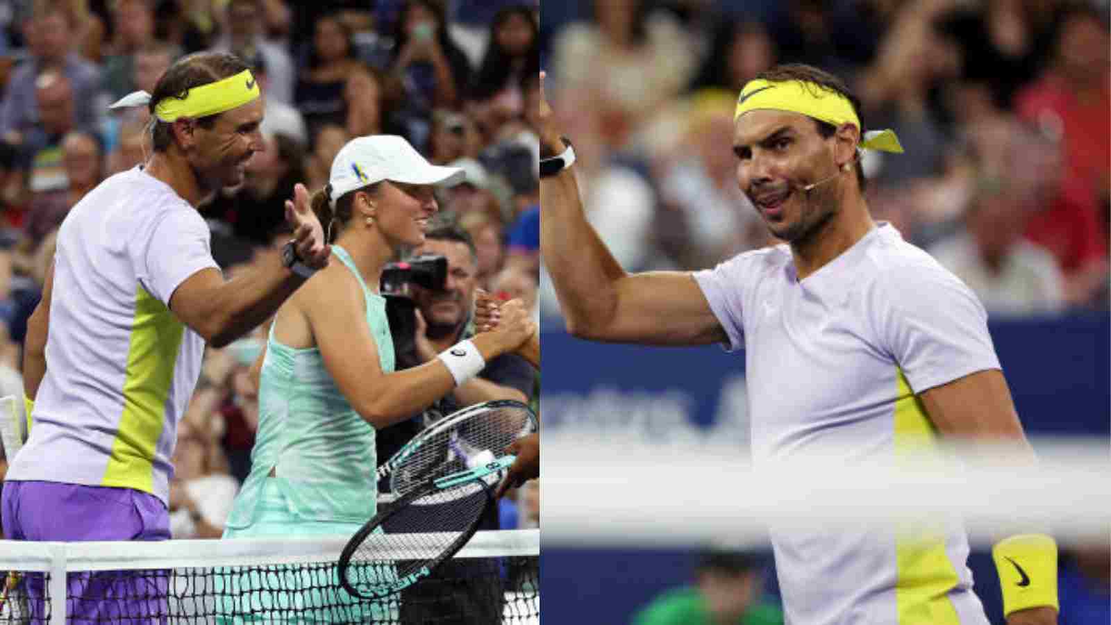 WATCH: Rafael Nadal stuns fans with a ‘majestic’ tweener against John McEnroe and Coco Gauff during the ‘Tennis Plays for Peace’ event