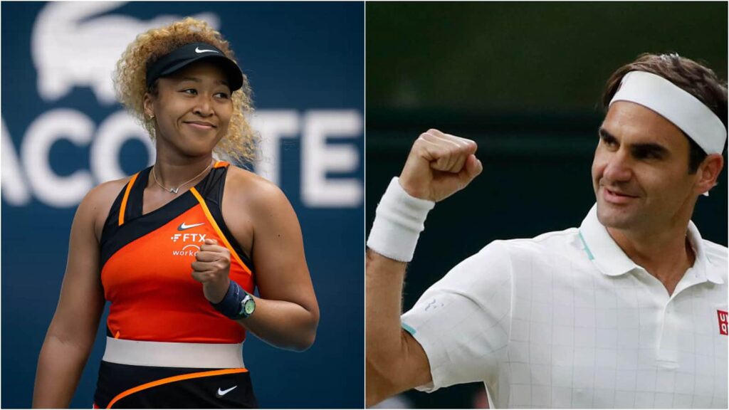 Naomi Osaka and Roger Federer