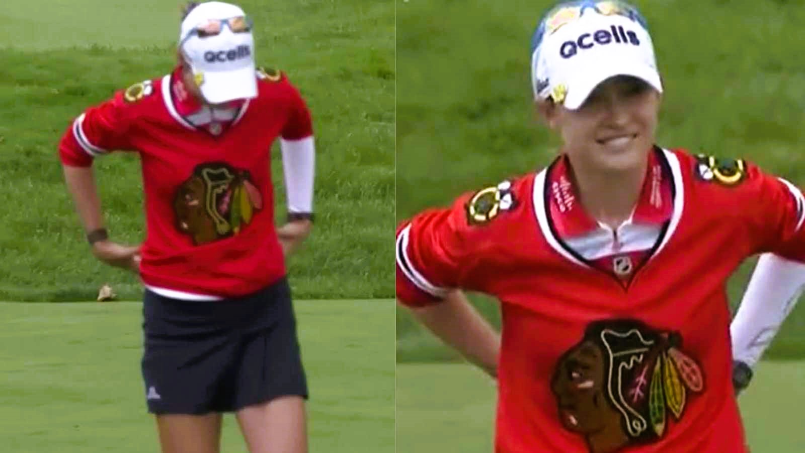 “Looking badass in the outfit” – Pro golfer Nelly Korda rocks Blackhawks jersey at CP Women’s Open