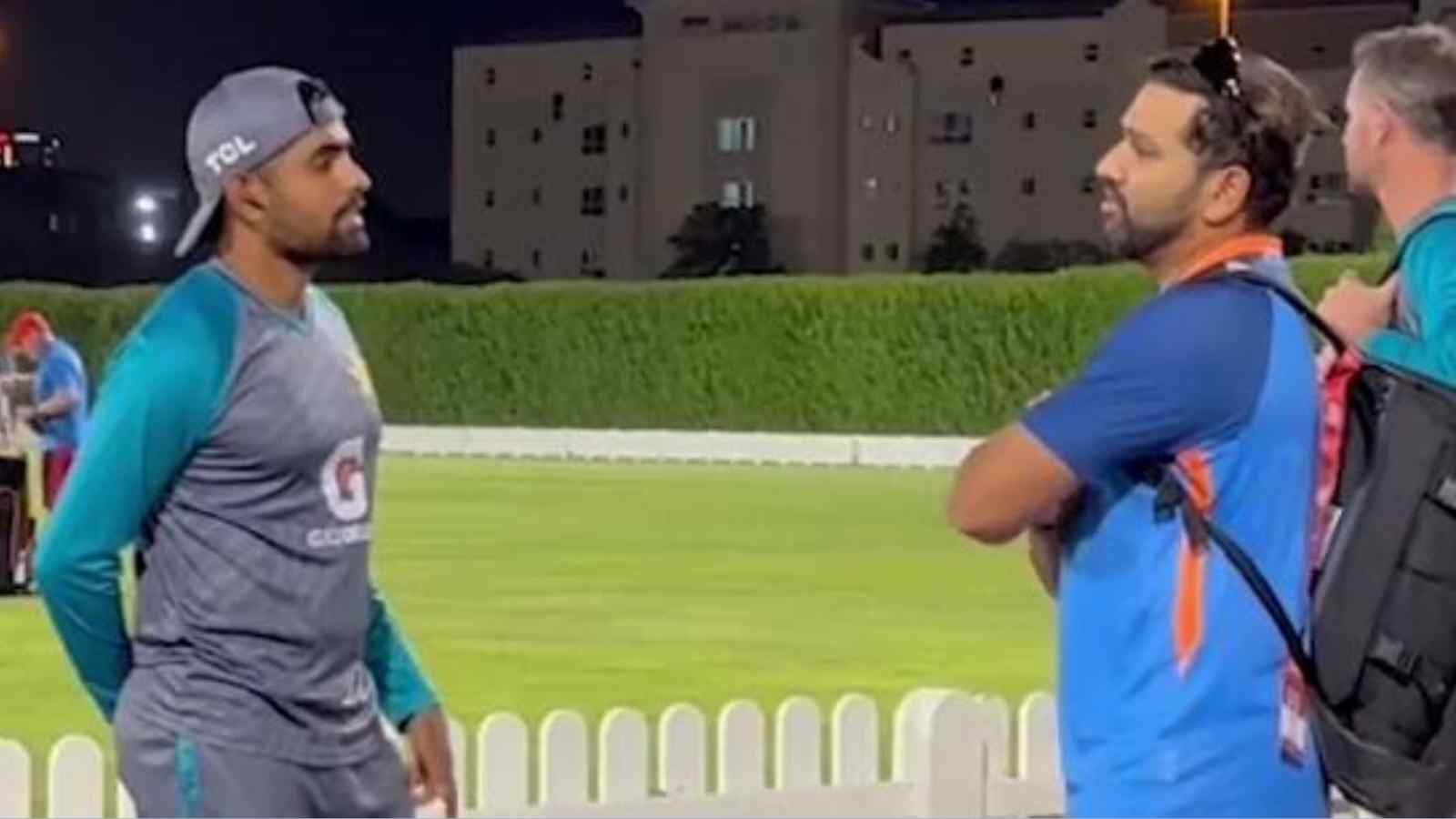 Asia Cup 2022: WATCH- Rohit Sharma’s friendly interaction with Babar Azam, video storms the internet