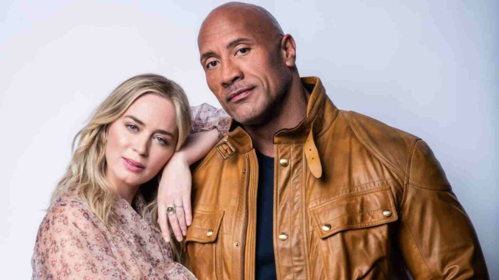 Dwayne Johnson and Emily Blunt