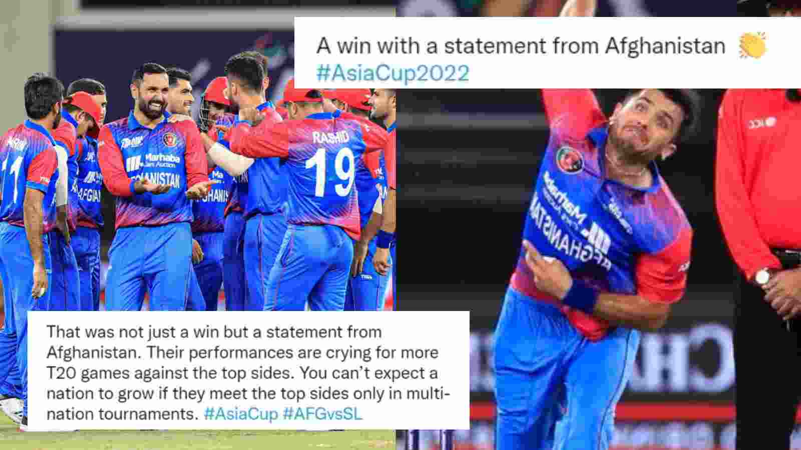 “A win with a statement”- Twitter reacts as Afghanistan wins 1st match of Asia Cup 2022 against Sri Lanka by 8 wickets