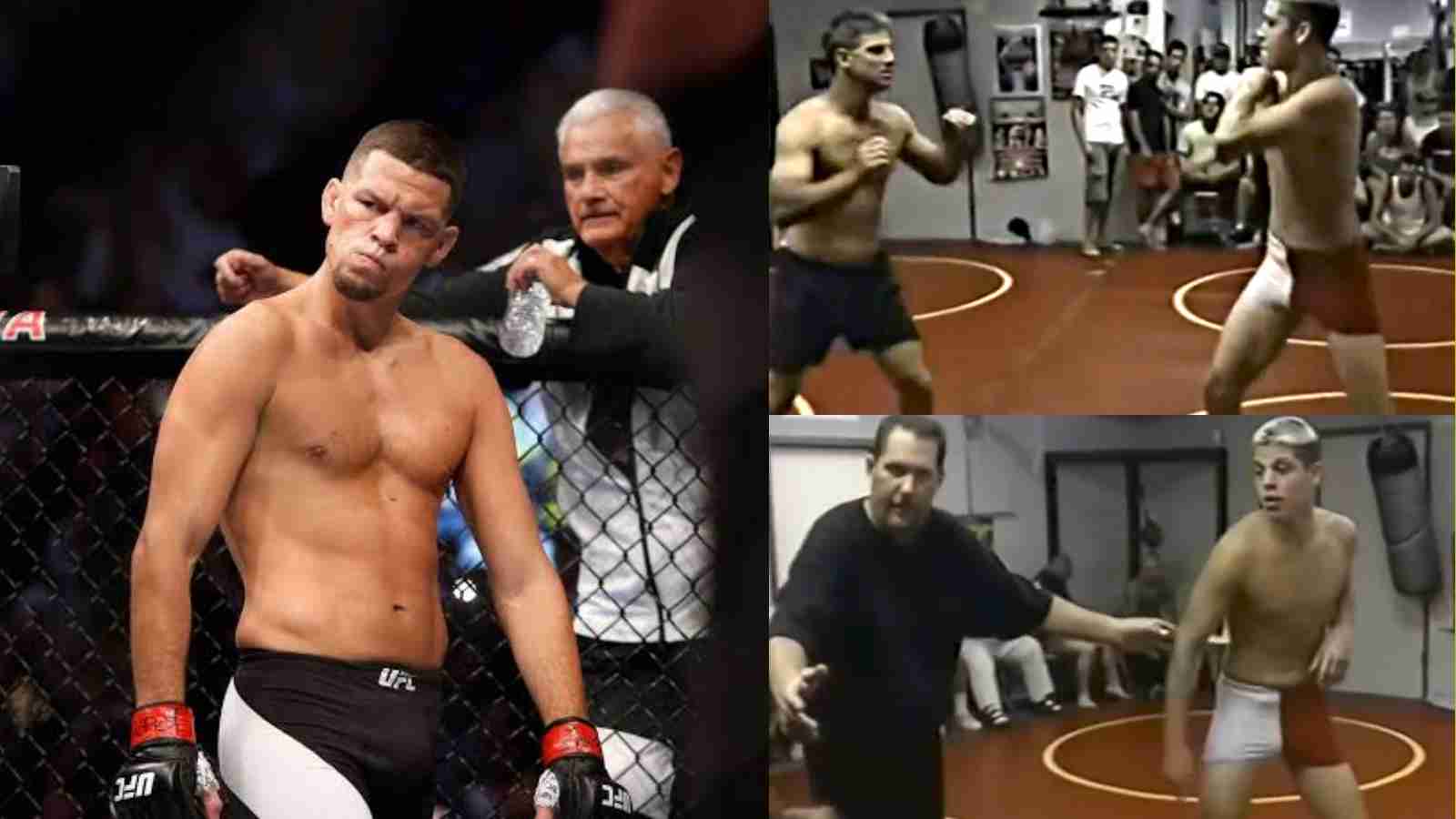 WATCH: 17-year-old Nate Diaz takes on grown man in gym and stuns the crowd