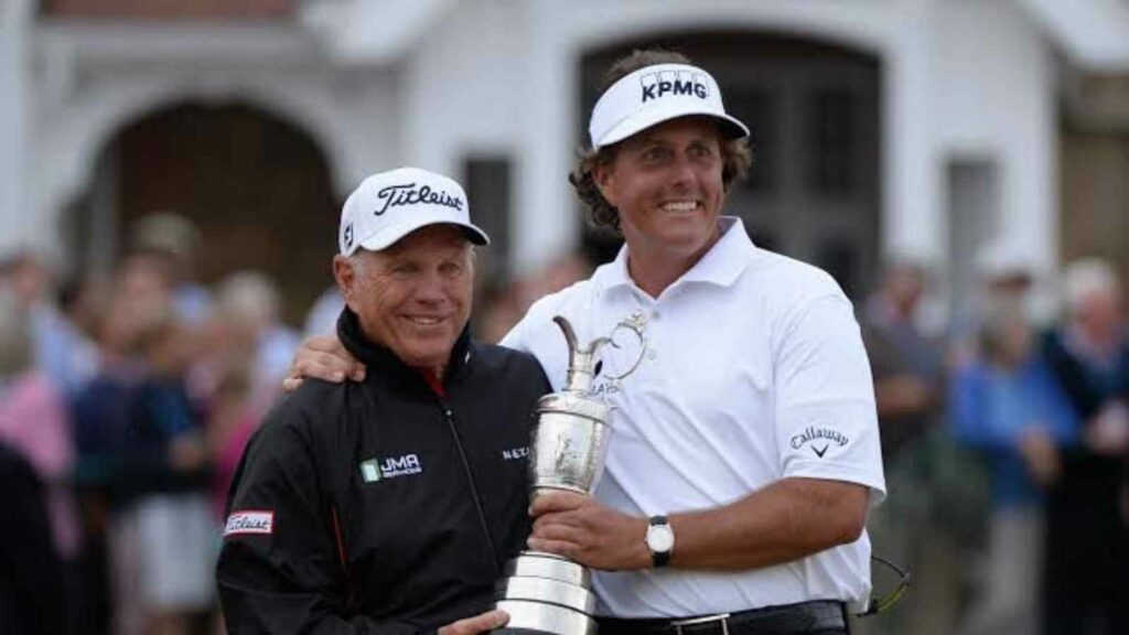 Phil Mickelson and Butch Harmon