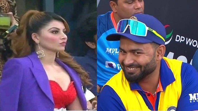 “Crush comes but you’re not playing”- Urvashi Rautela is watching IND vs PAK but Rishabh Pant is not playing; Pant’s “evil smile” goes viral