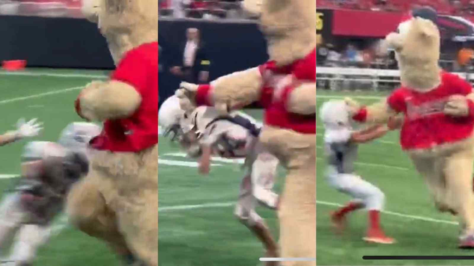 Watch: Atlanta Braves mascot fooling around, throws away kids for a wildly entertaining performance