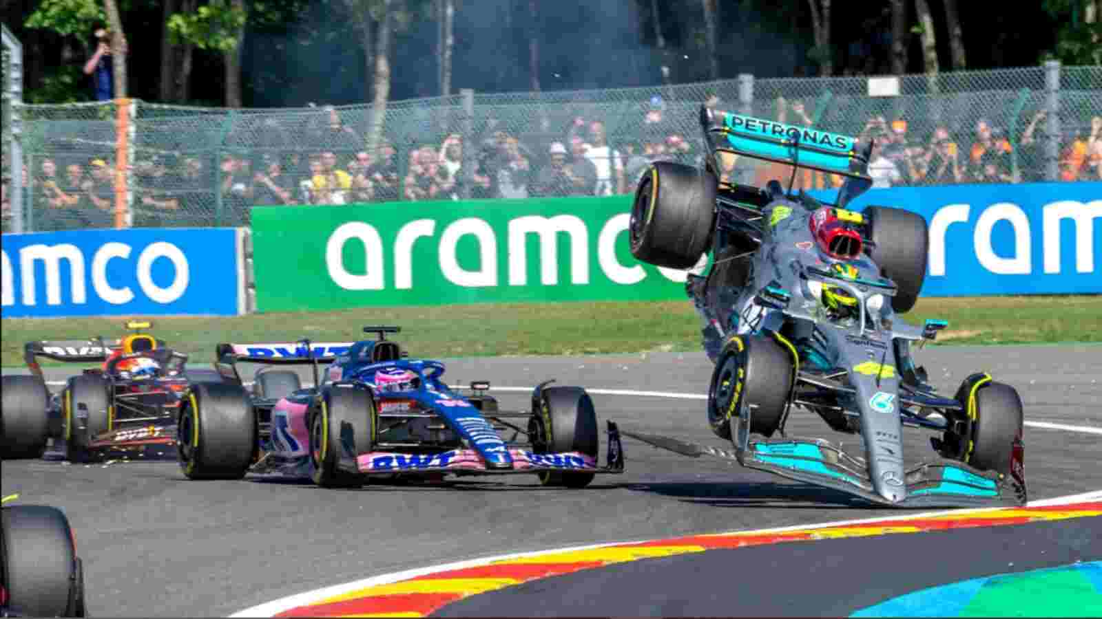 ‘Hamilton’s engine may have been damaged,’ Mercedes fear grid penalty for Lewis Hamilton after a collision at the Belgian GP