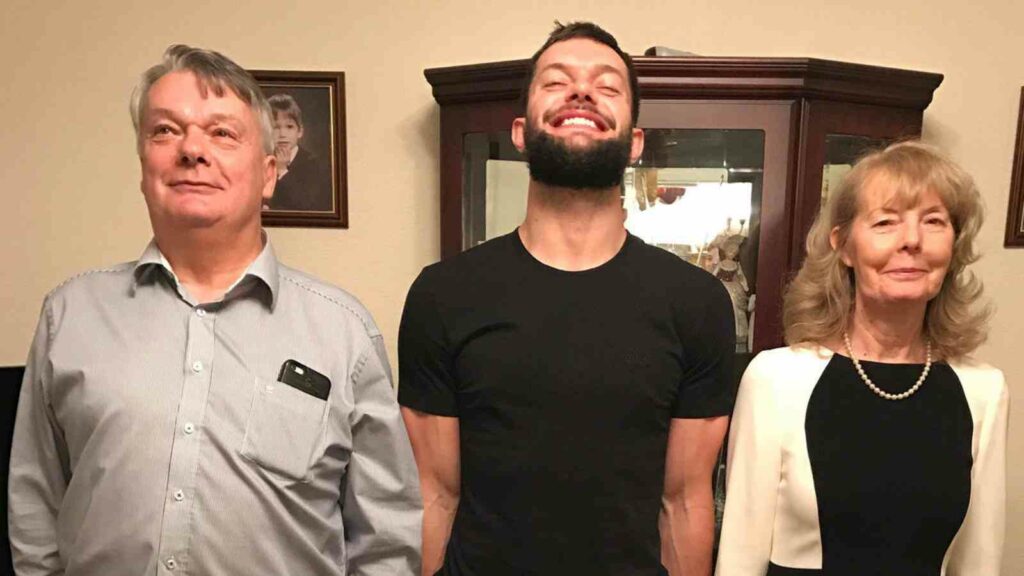 Finn Balor with his parents