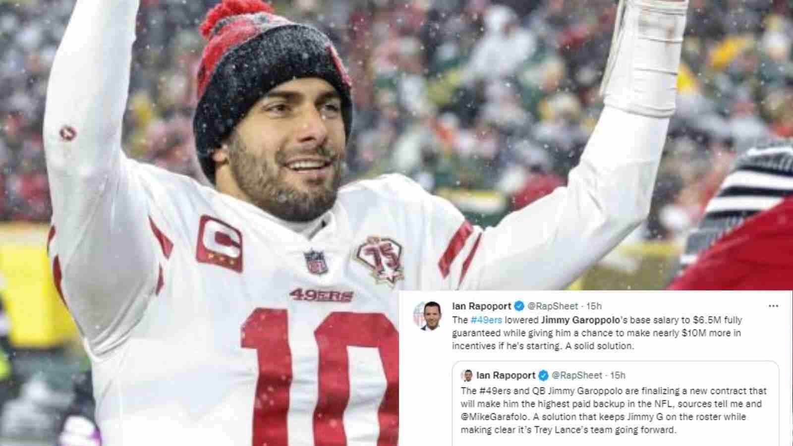 “HIGHEST paid BACKUP,” Twitter Goes Bonkers with Jimmy Garoppolo’s SURPRISE extension with the San Fransisco 49ers