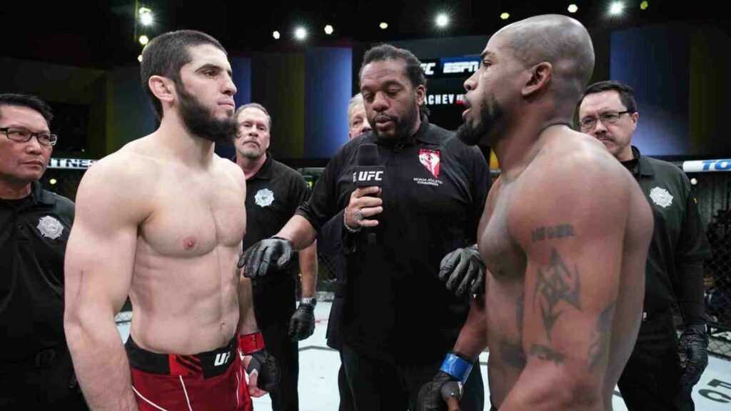 Islam Makachev in action against Bobby Green, in February this year