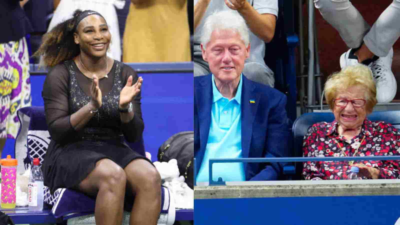 WATCH: Former President Bill Clinton takes a sex therapist as his date to watch Serena Williams’ farewell match at the US Open