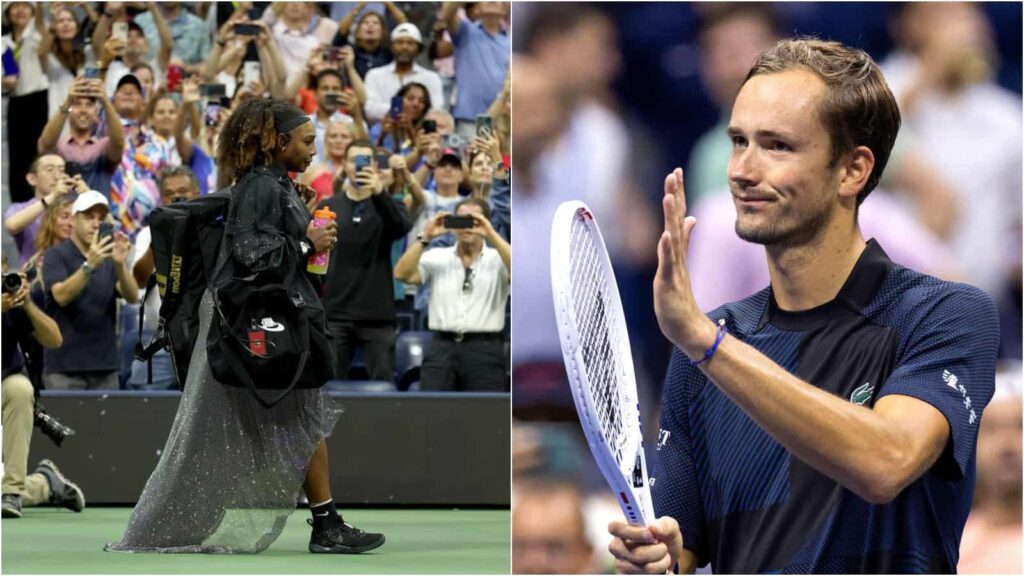 Serena Williams and Daniil Medvedev