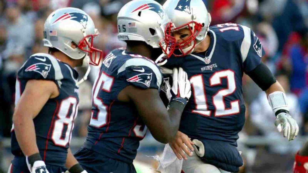 Chandler Jones with Tom Brady